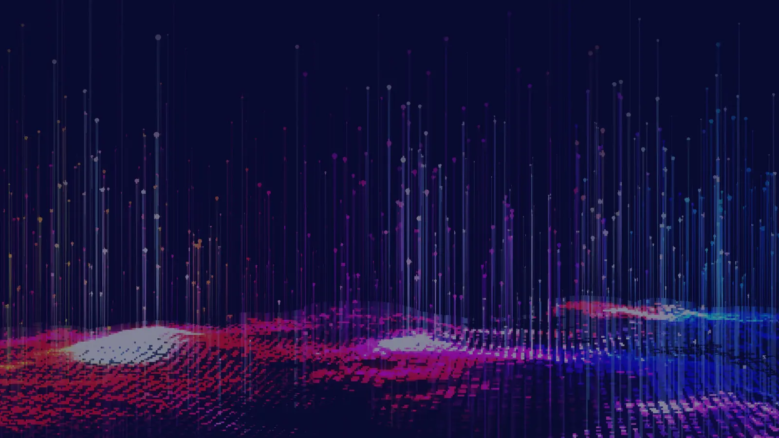 Dark banner with abstract vertical lines of different heights