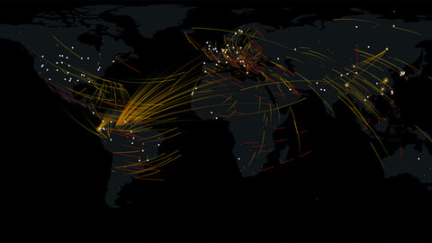 DDoS Attack Map Hero Background Thumbnail
